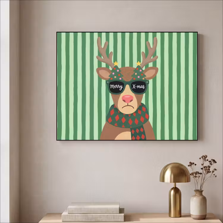 Art frame - Rendier - Kerst - Illustratie — 5