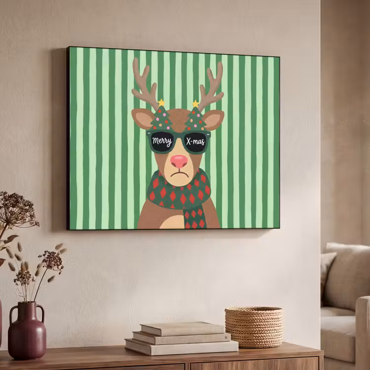 Art frame - Rendier - Kerst - Illustratie — 7