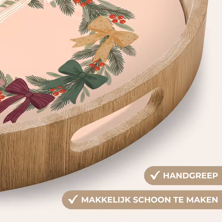 Dienblad - Kerstkrans - Strikken - Kerst — 5