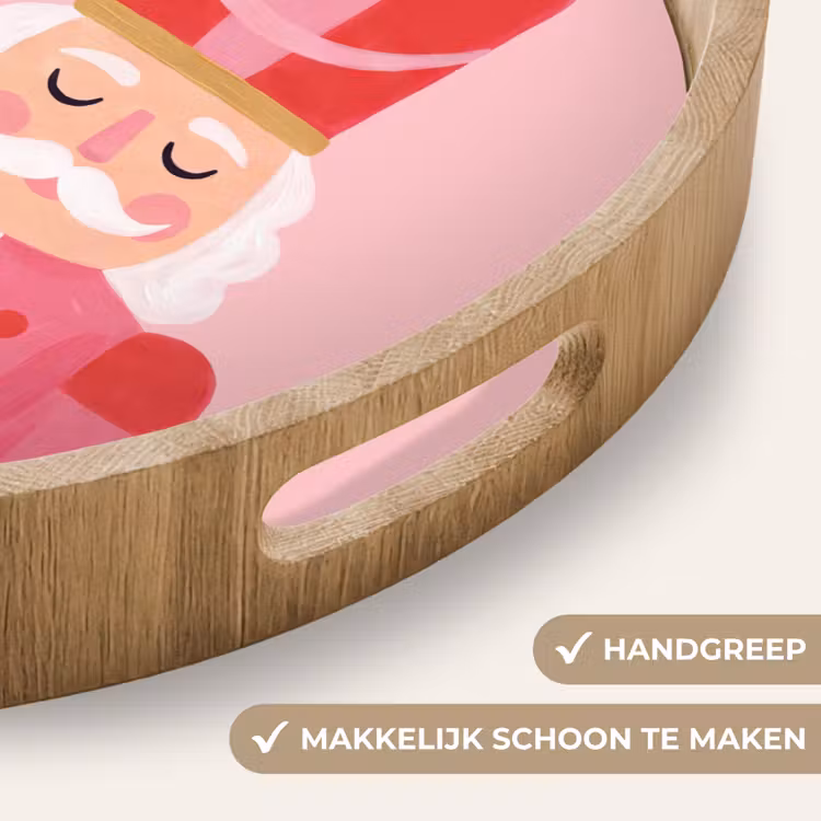 Dienblad - Notenkraker roze illustratie — 5