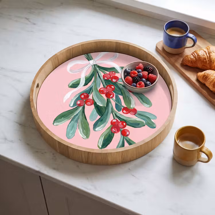 Dienblad - Plant - Kerst - Roze — 4