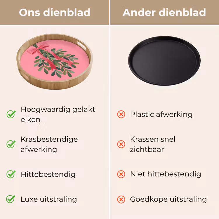 Dienblad - Plant - Lint - Roze — 3