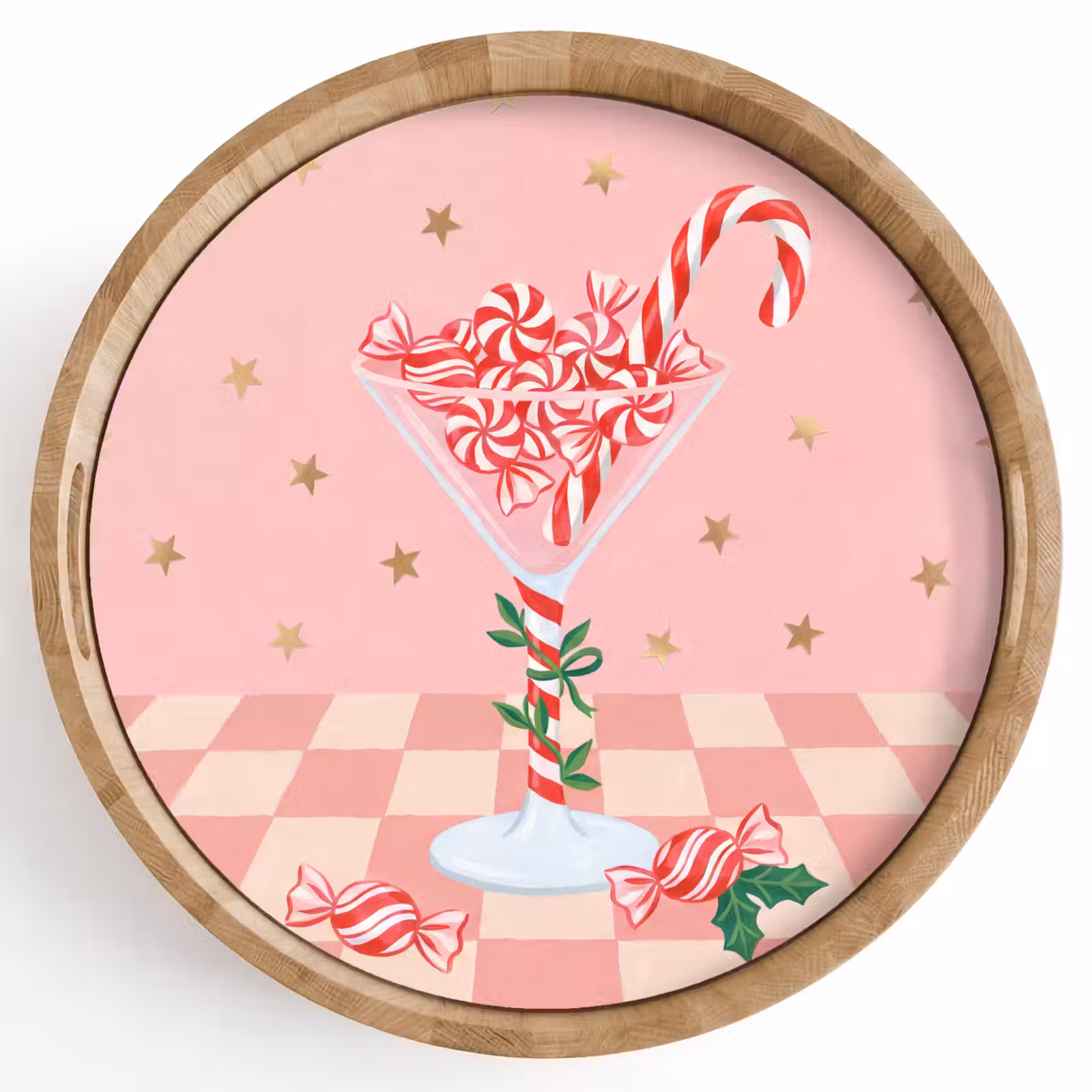 Dienblad - Snoep - Glas - Roze — 1