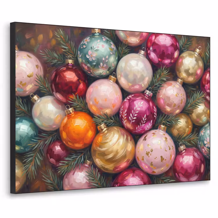 Art frame - Kerstballen - Kleurrijk - Feest — 1
