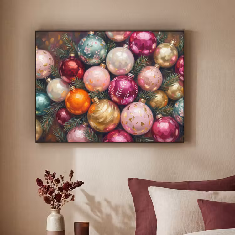 Art frame - Kerstballen - Kleurrijk - Feest — 3