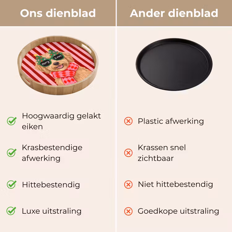 Dienblad - Hond - Kerst - Rood — 3