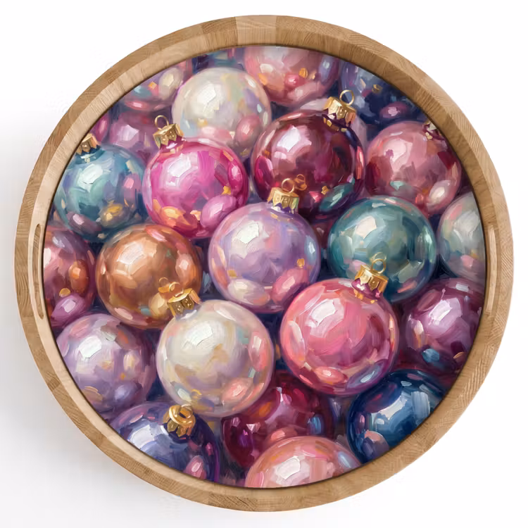 Dienblad - Kerstdecoratie - Kleurrijk - Feest — 1