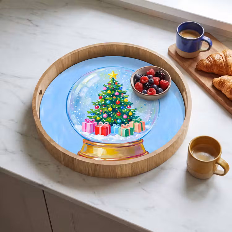 Dienblad - Sneeuwbol - Kerst - Cadeaus — 4