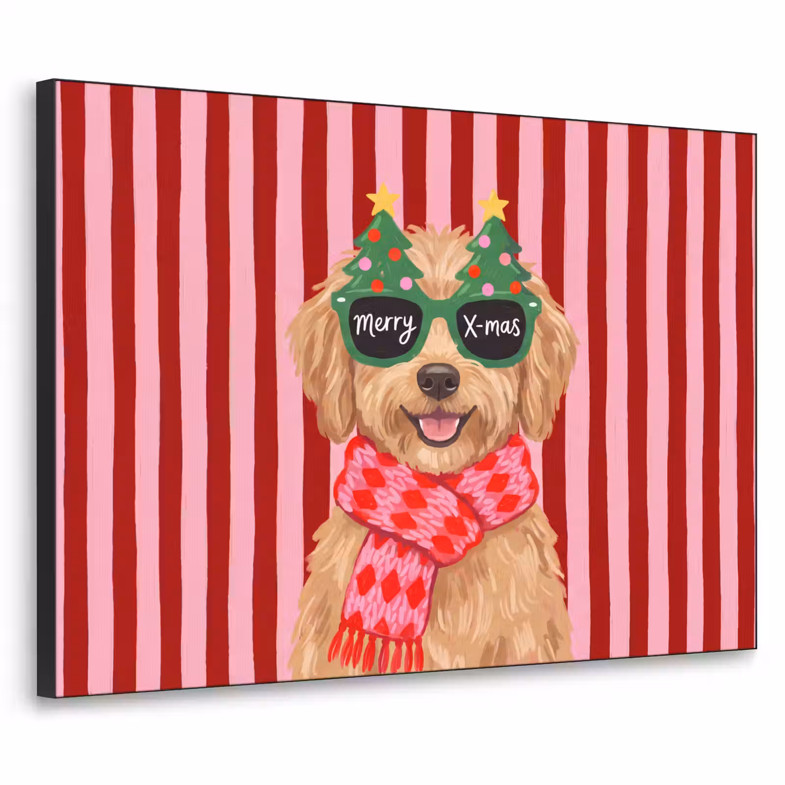 Art frame - Hond - Kerst - Rood — 1