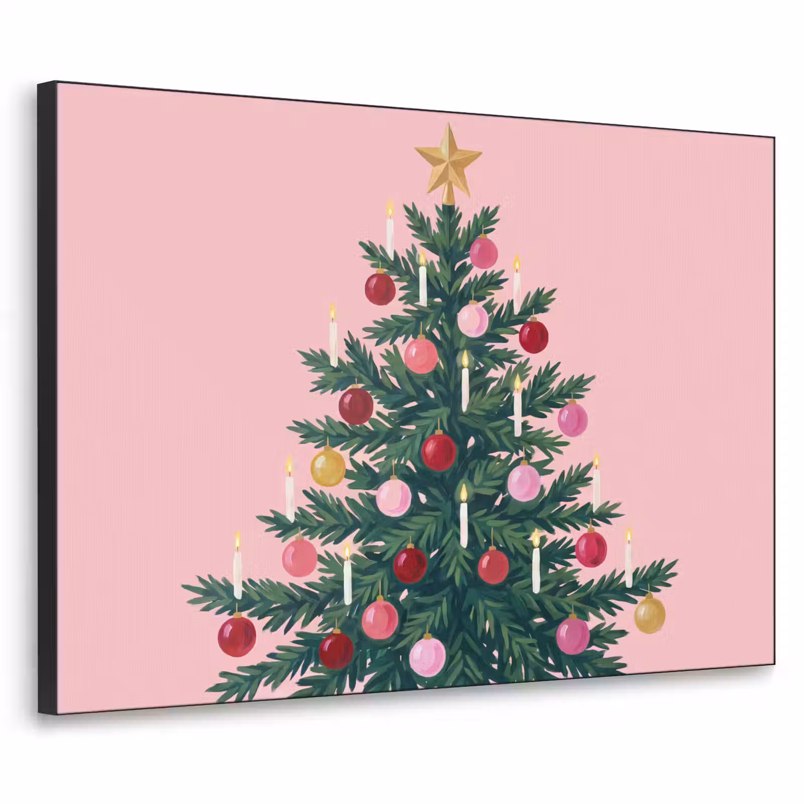 Art frame - Kerstboom - Kerst - Roze — 1