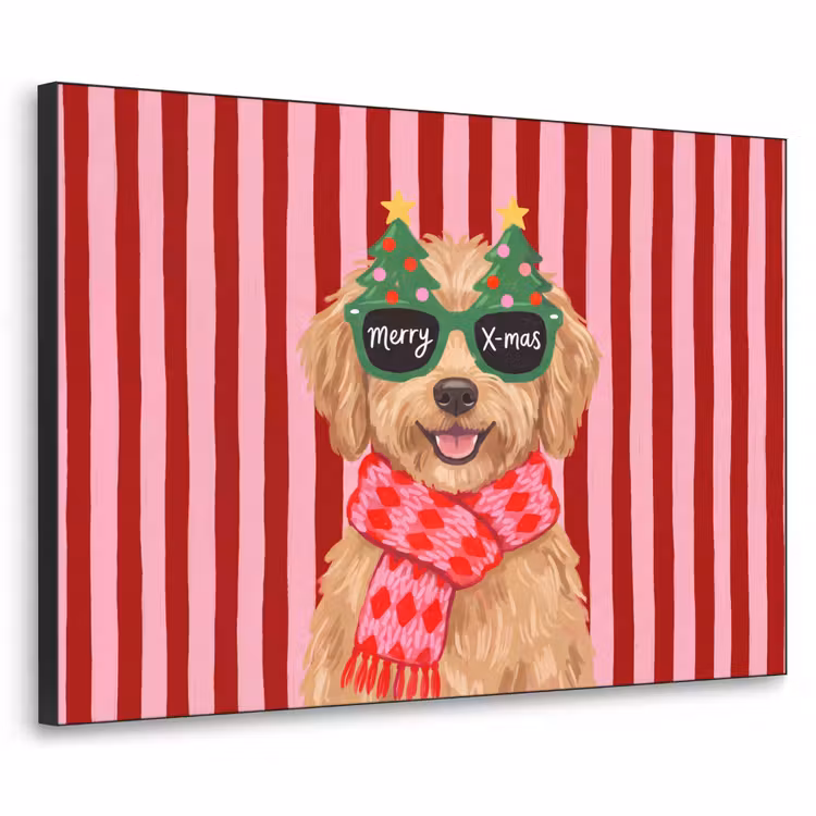 Art frame - Hond - Kerst - Rood — 1