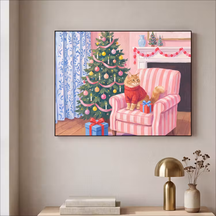 Art frame - Kat - Kerst - Interieur — 5