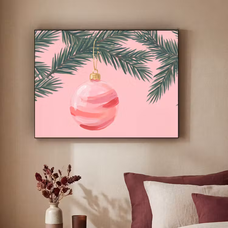 Art frame - Kerstbal - Roze - Kerst — 3