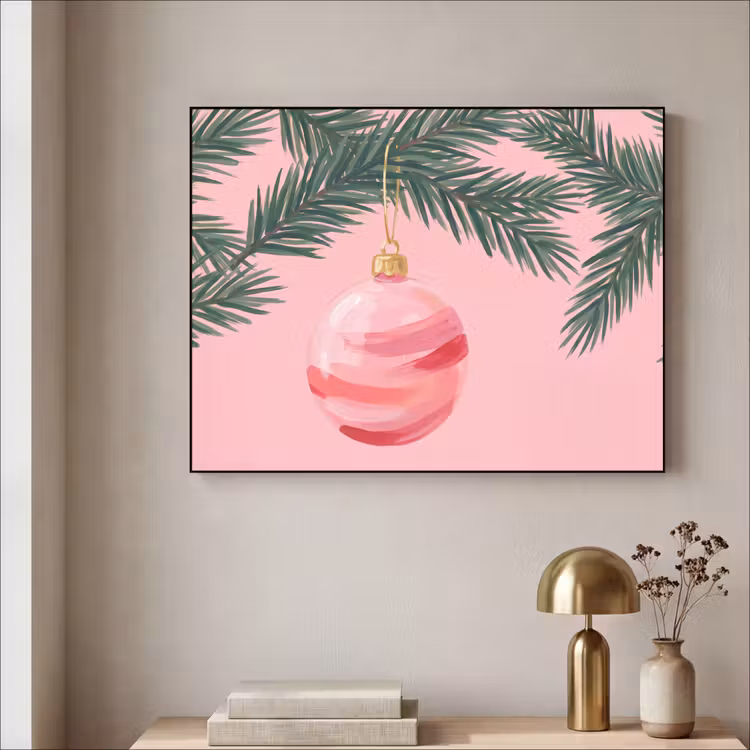 Art frame - Kerstbal - Roze - Kerst — 5