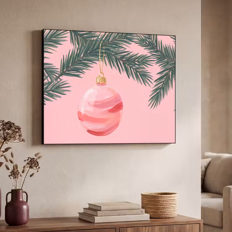 Art frame - Kerstbal - Roze - Kerst — 7