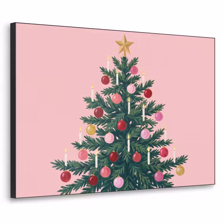 Art frame - Kerstboom - Kerst - Roze — 1