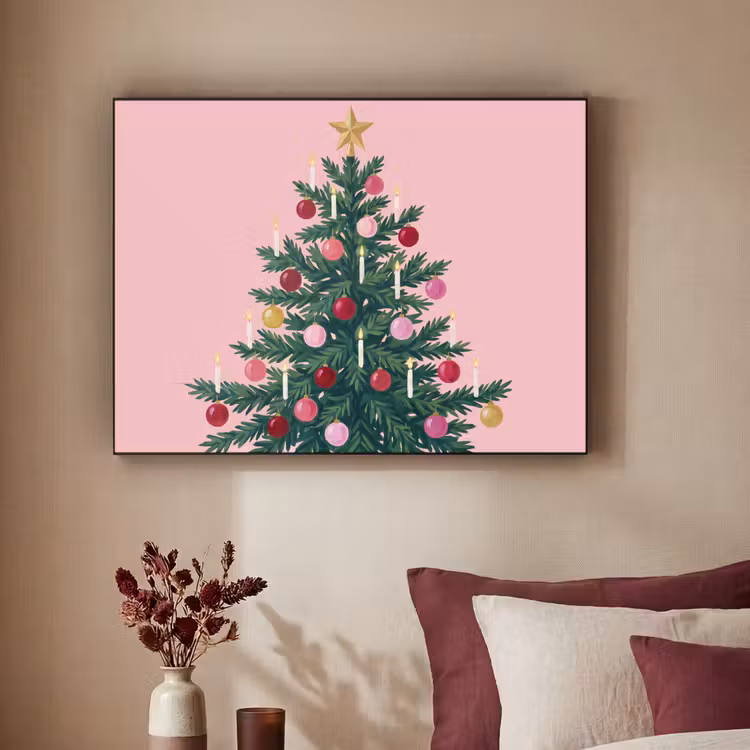 Art frame - Kerstboom - Kerst - Roze — 3