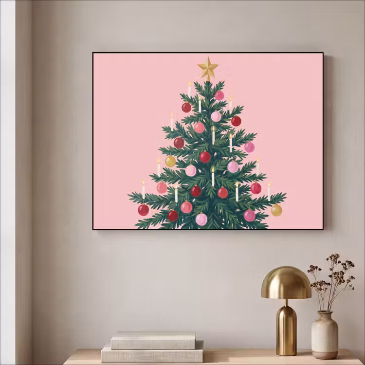 Art frame - Kerstboom - Kerst - Roze — 5