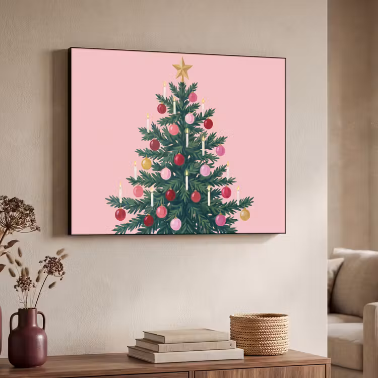 Art frame - Kerstboom - Kerst - Roze — 7
