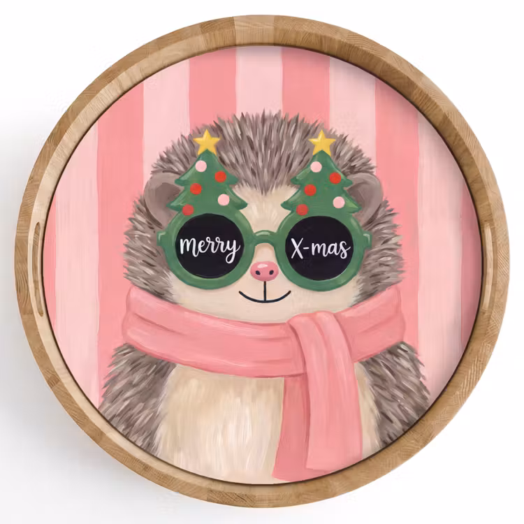 Dienblad - Egel - Kerst - Illustratie — 1