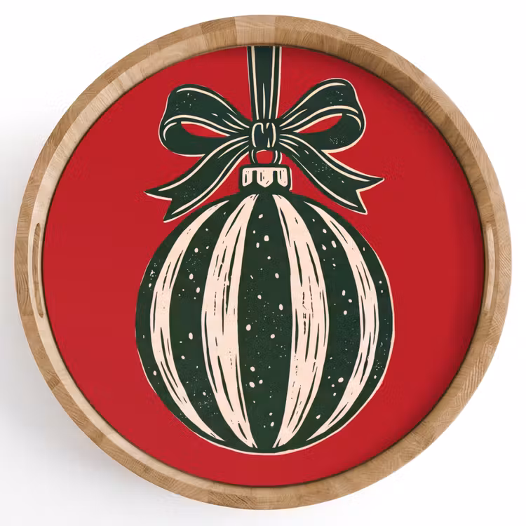 Dienblad - Kerstbal - Kerst - Rood — 1
