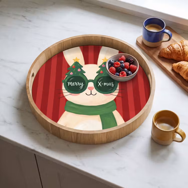 Dienblad - Konijn - Kerst - Dieren — 4
