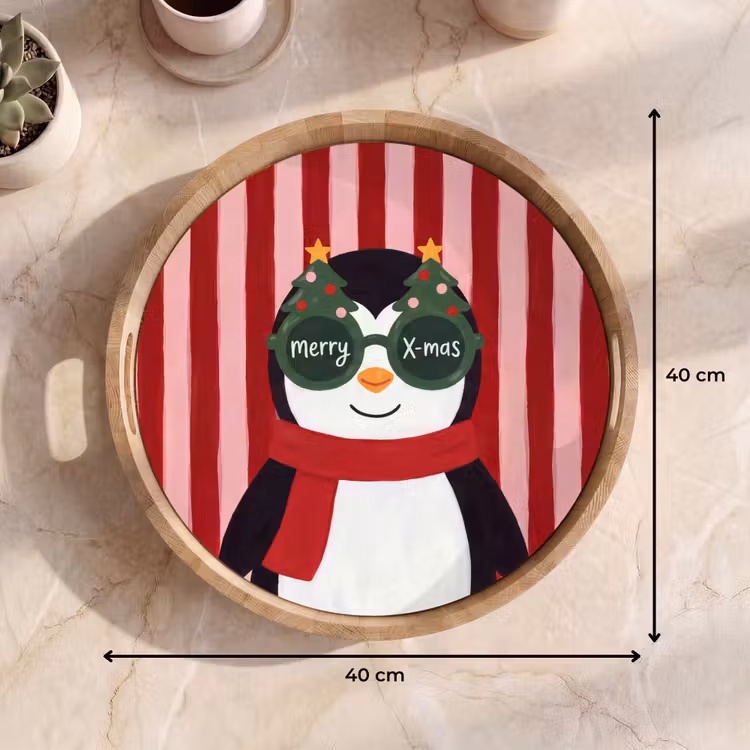 Dienblad - Pinguïn - Kerst - Illustratie — 9