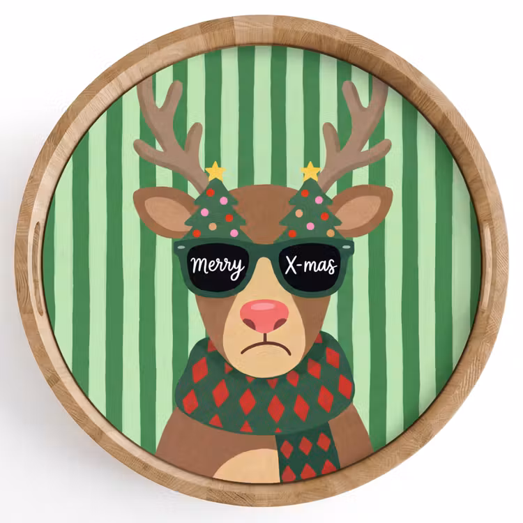 Dienblad - Rendier - Kerst - Illustratie — 1
