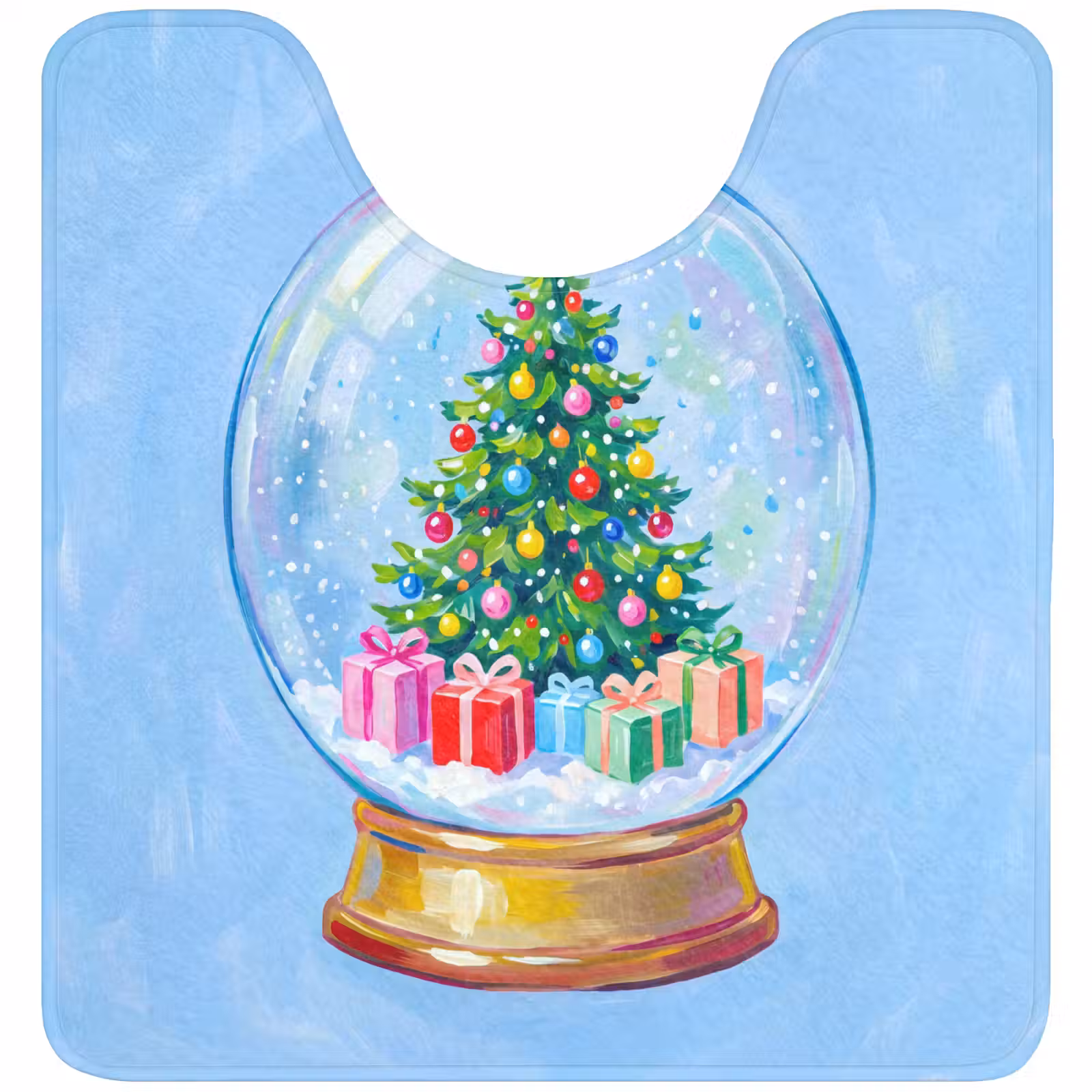 WC Mat - Sneeuwbol - Kerst - Cadeaus — 1