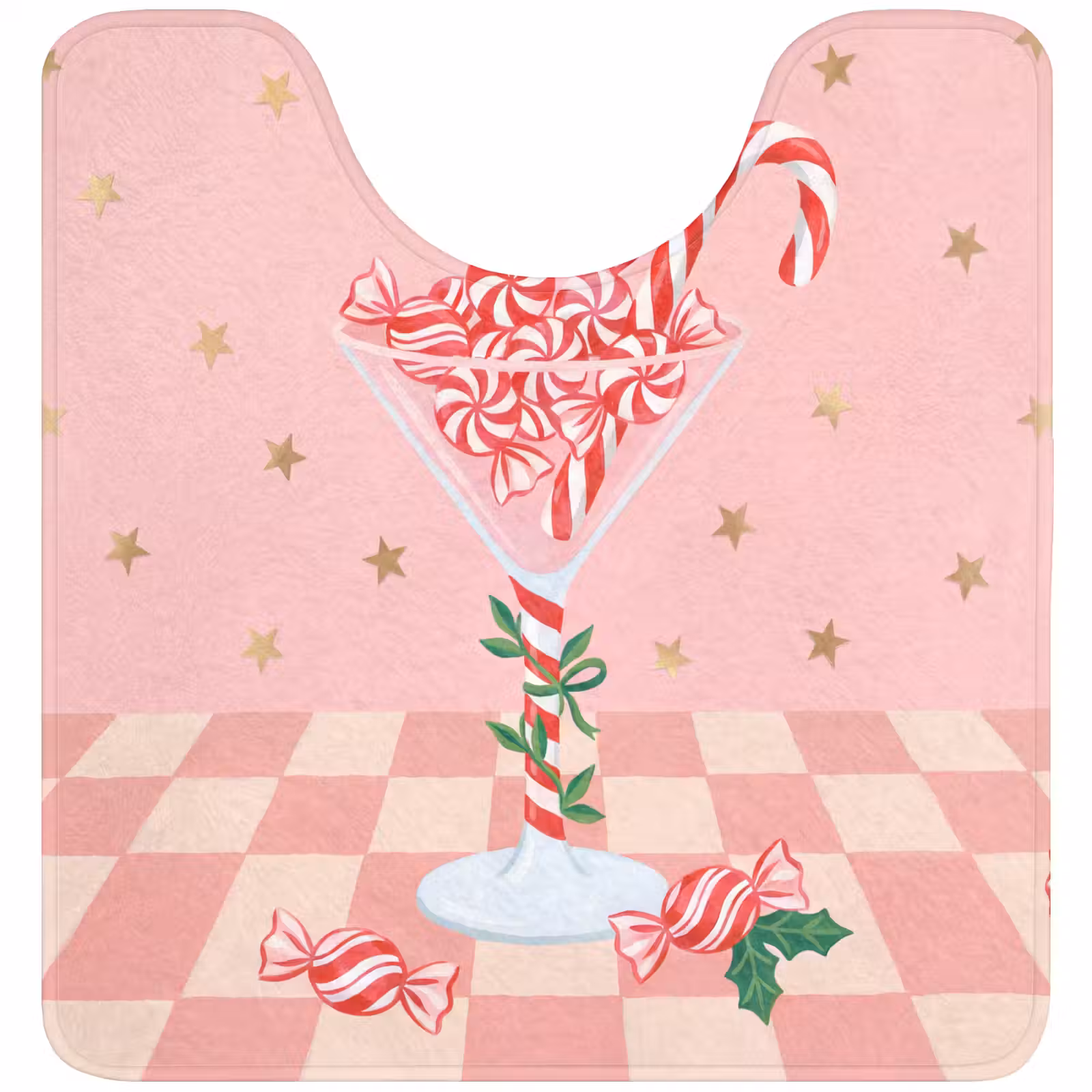 WC Mat - Snoep - Glas - Roze — 1