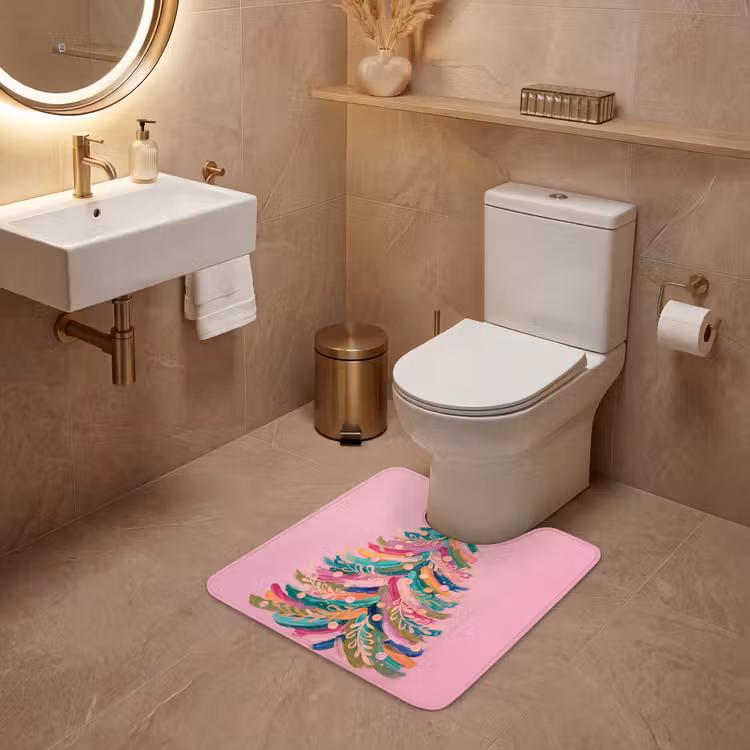 WC Mat - Kerstboom - Abstract - Kleurrijk — 3