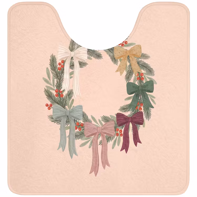 WC Mat - Kerstkrans - Strikken - Kerst — 1
