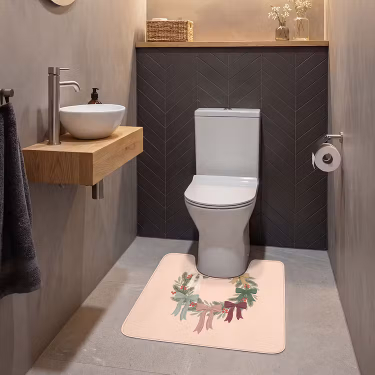 WC Mat - Kerstkrans - Strikken - Kerst — 2