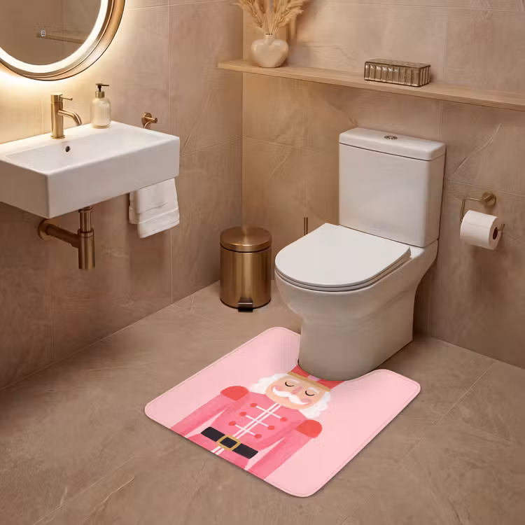 WC Mat - Notenkraker roze illustratie — 3