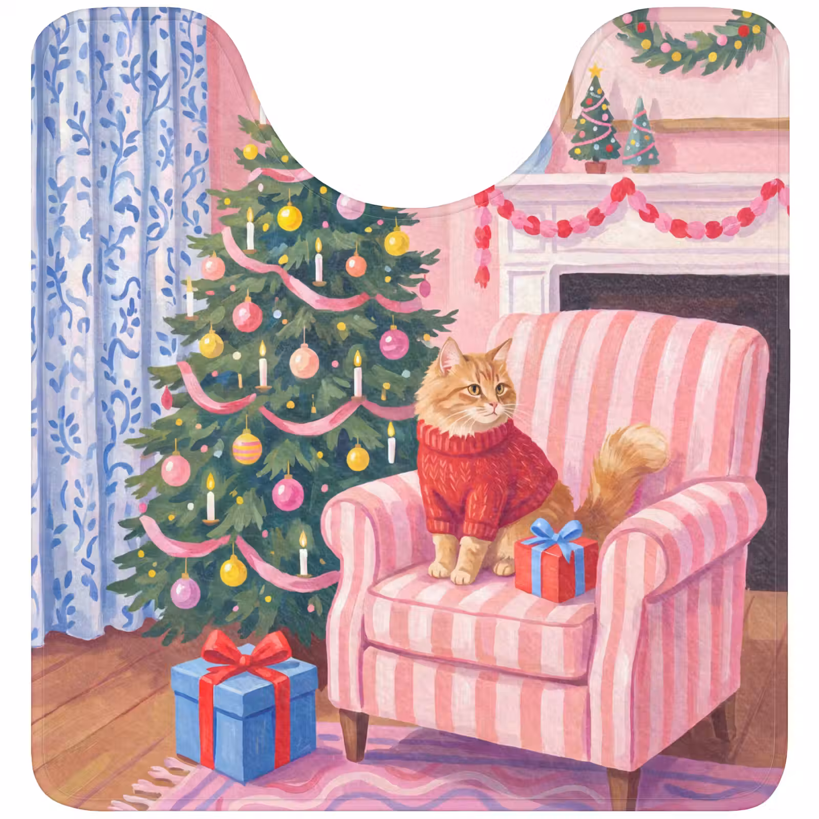 WC Mat - Kat - Kerst - Interieur — 1