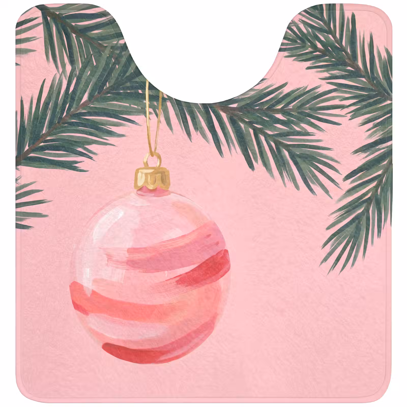 WC Mat - Kerstbal - Roze - Kerst — 1