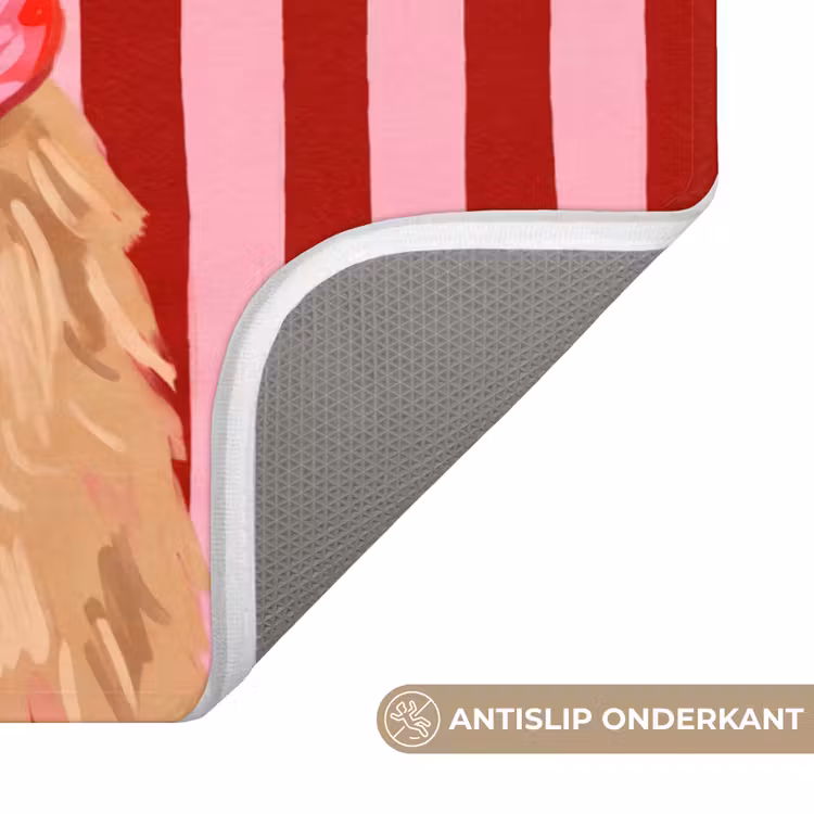 WC Mat - Hond - Kerst - Rood — 4