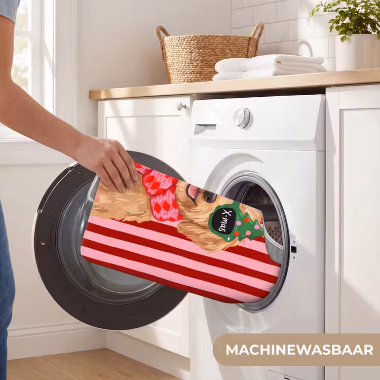 WC Mat - Hond - Kerst - Rood — 6