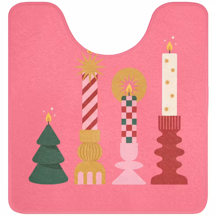 WC Mat - Kaarsen - Feest - Roze — 1
