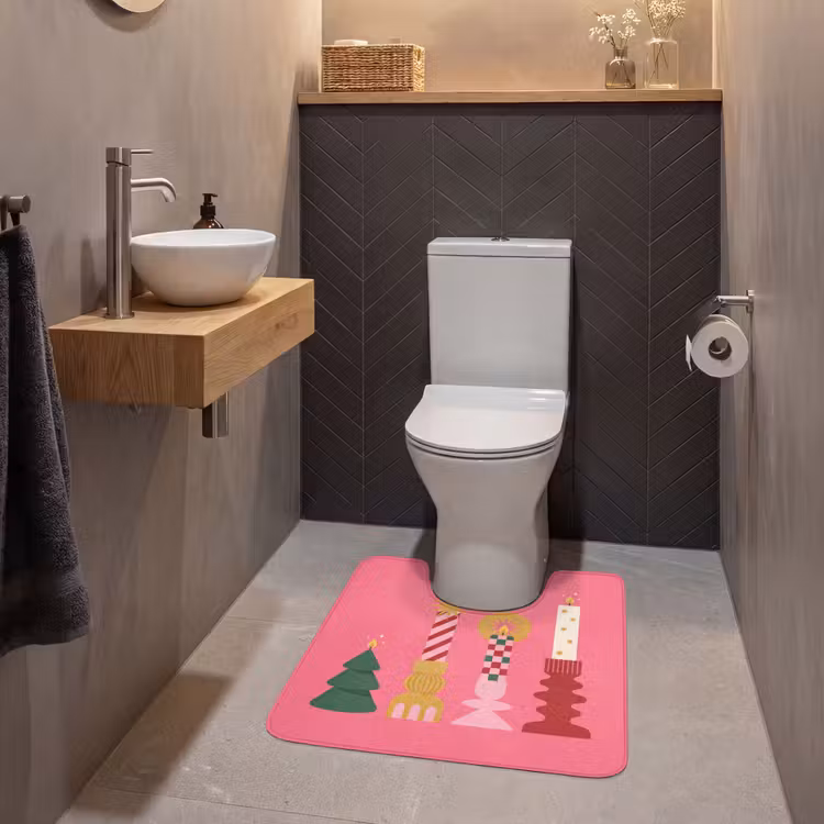 WC Mat - Kaarsen - Feest - Roze — 2