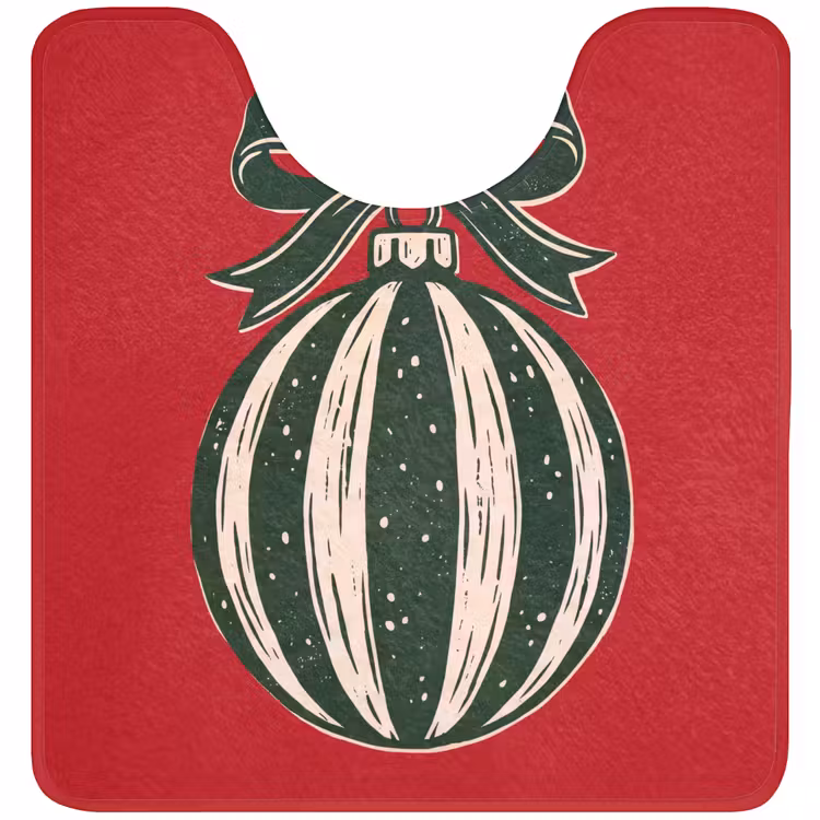 WC Mat - Kerstbal - Kerst - Rood — 1