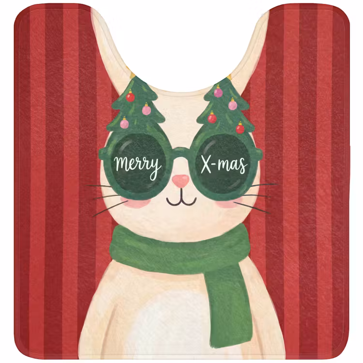 WC Mat - Konijn - Kerst - Dieren — 1