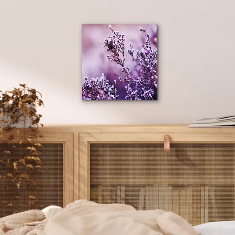 Aluminium schilderij - Lavendel - Winter - Bloemen - Paars — 4