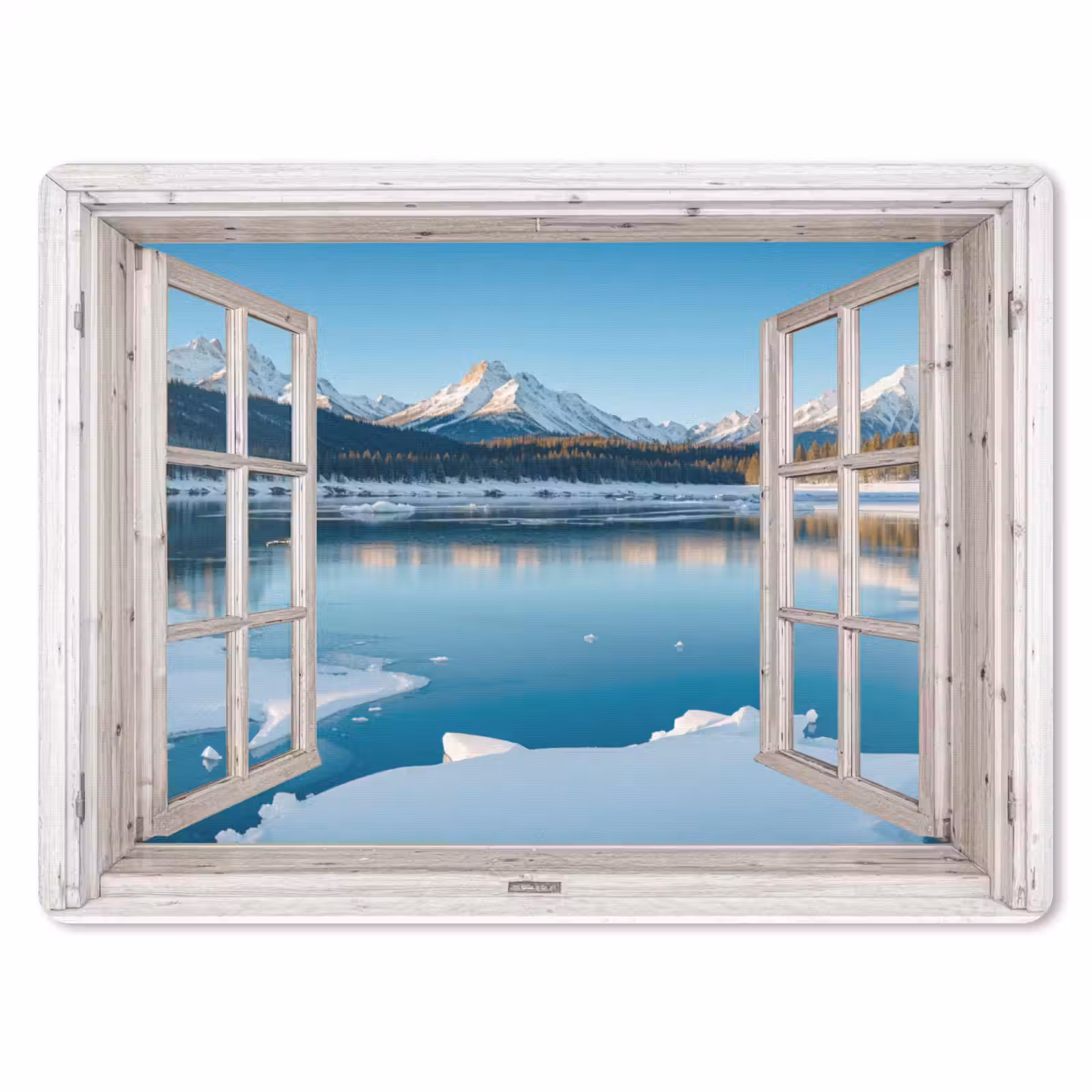 Muismat - Landschap - Winter - Meer - Bergen - Uitzicht - Doorkijk - Licht — 1