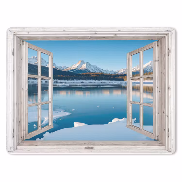 Muismat - Landschap - Winter - Meer - Bergen - Uitzicht - Doorkijk - Licht — 1