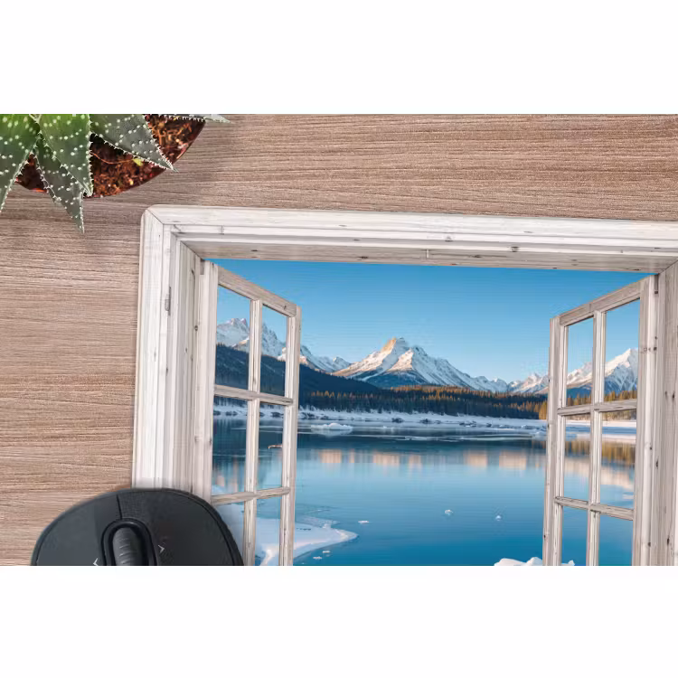 Muismat - Landschap - Winter - Meer - Bergen - Uitzicht - Doorkijk - Licht — 4
