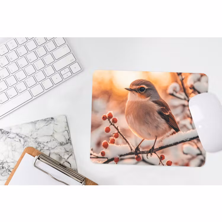 Muismat - Vogel - Tak - Winter - Dieren - Sneeuw — 2