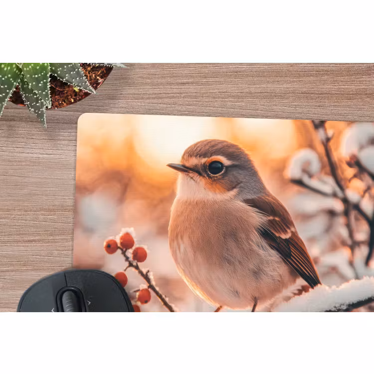 Muismat - Vogel - Tak - Winter - Dieren - Sneeuw — 4