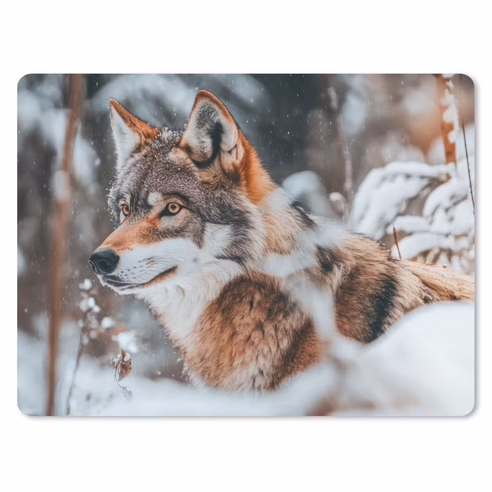 Muismat - Wolf - Sneeuw - Winter - Dieren - Natuur - Sneeuw — 1
