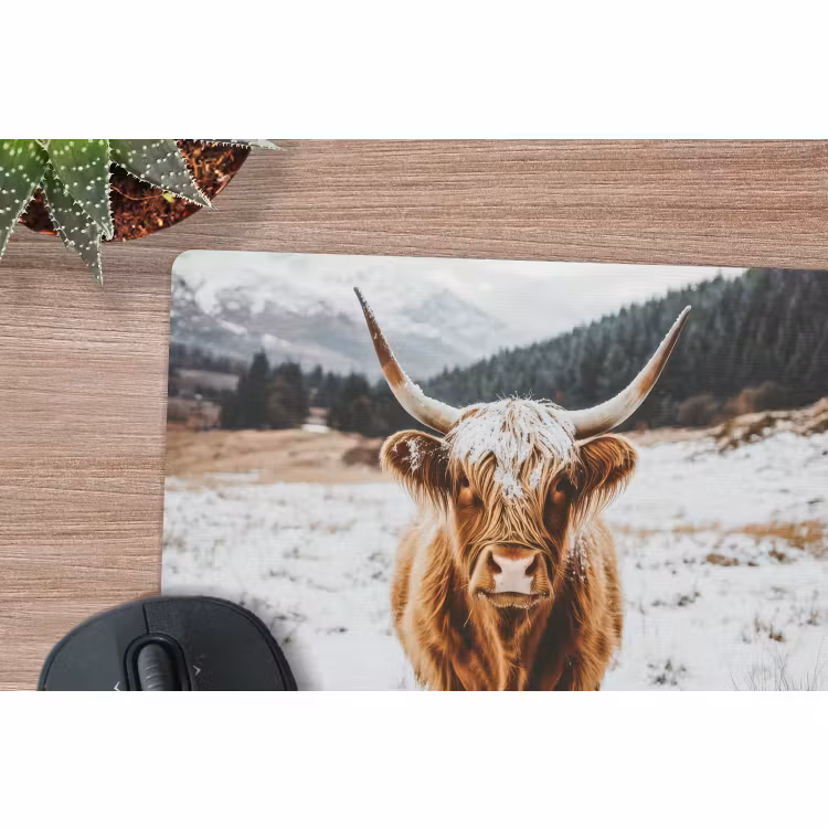 Muismat - Schotse Hooglander - Landschap - Sneeuw - Bergen - Winter — 4